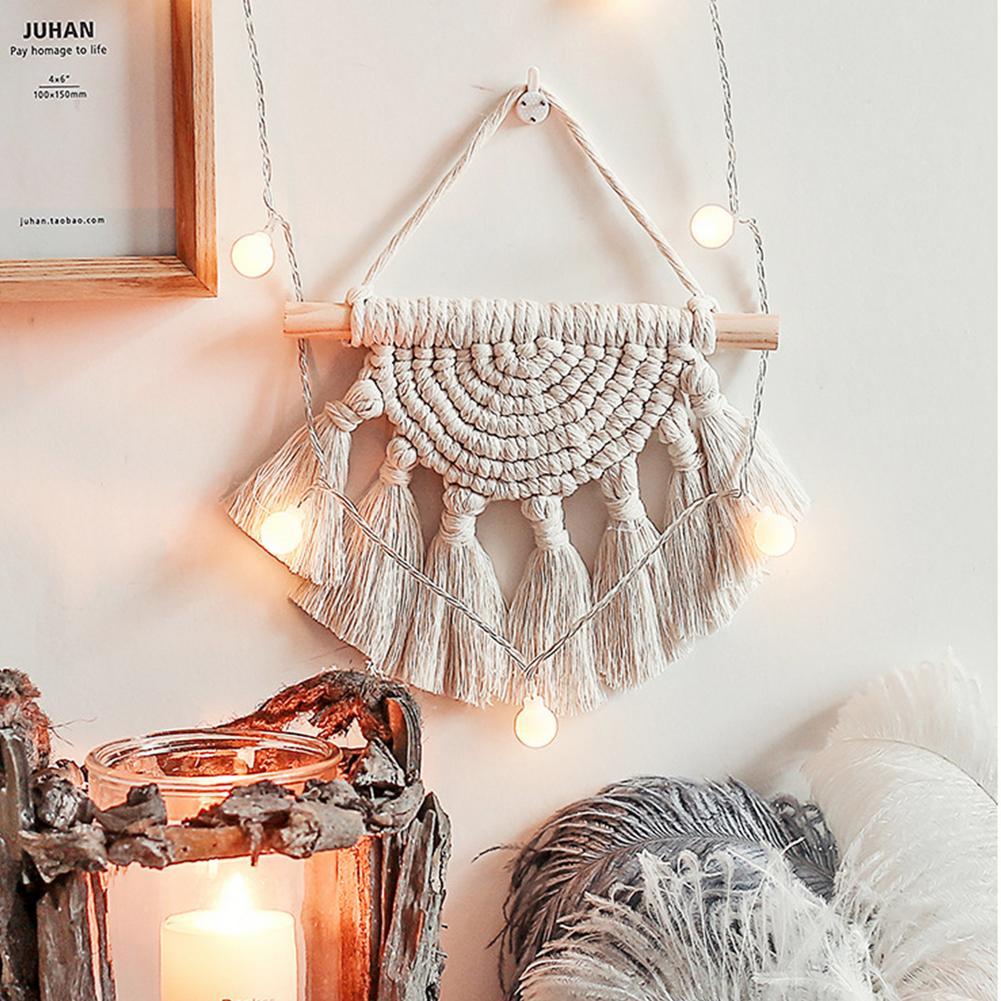 HKM-495763 Hand-Woven Nordic Cotton Tapestry Wall Decoration for Home and Weddings