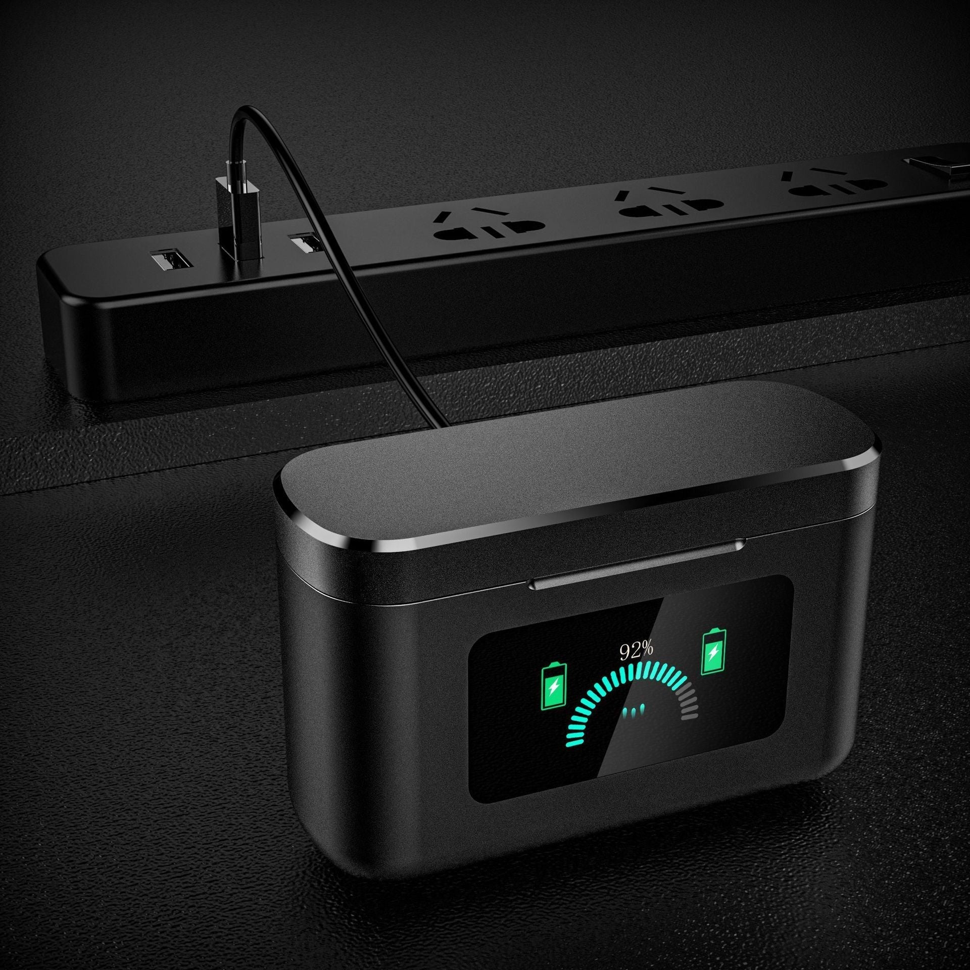 HKM-495955 Bluetooth V5.0 Multifunctional Digital Display Headset with 200H Standby Time and Hi-Fi Sound