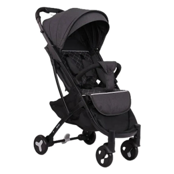 HKM-6495955 Lightweight Travel Stroller with a Large Sunshade Canopy and a Five-Point Harness and Four Removable Wheels