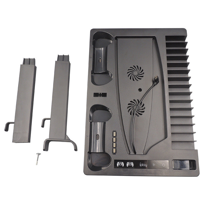 HKM-495955 PS5 Multifunctional Charging and Cooling Fan Holder with Storage Bracket