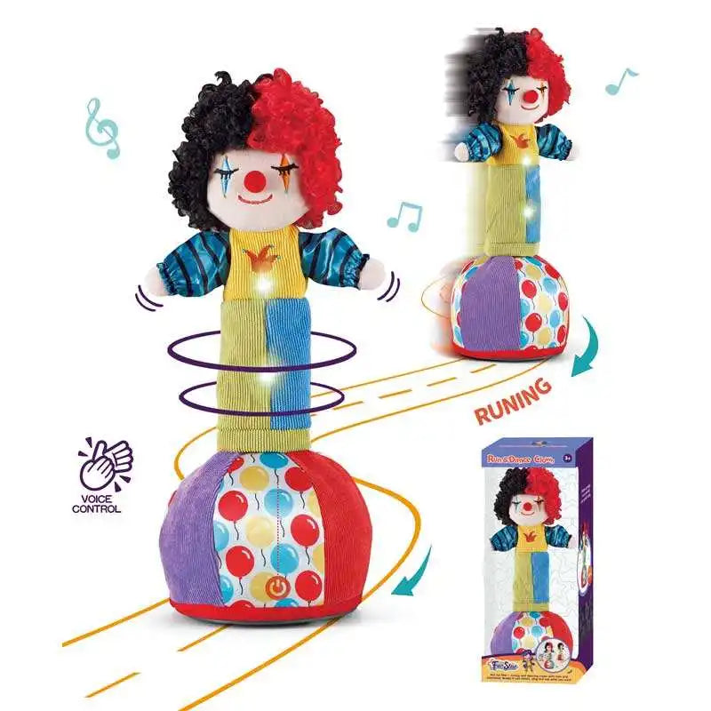 HKM-496019 Dancing Electric Clown Doll with Musical Sounds and Talk Function for Baby and Toddler Gifts