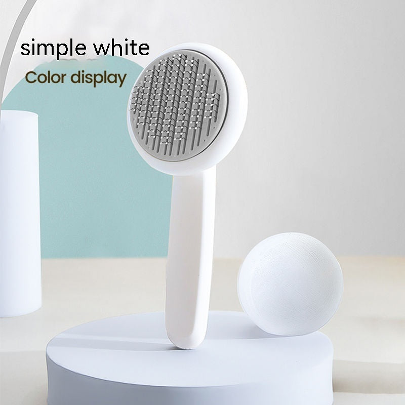 HKM-4960317 Self-Cleaning Pet Comb with Massage Beads for Dog and Cat Hair Removal