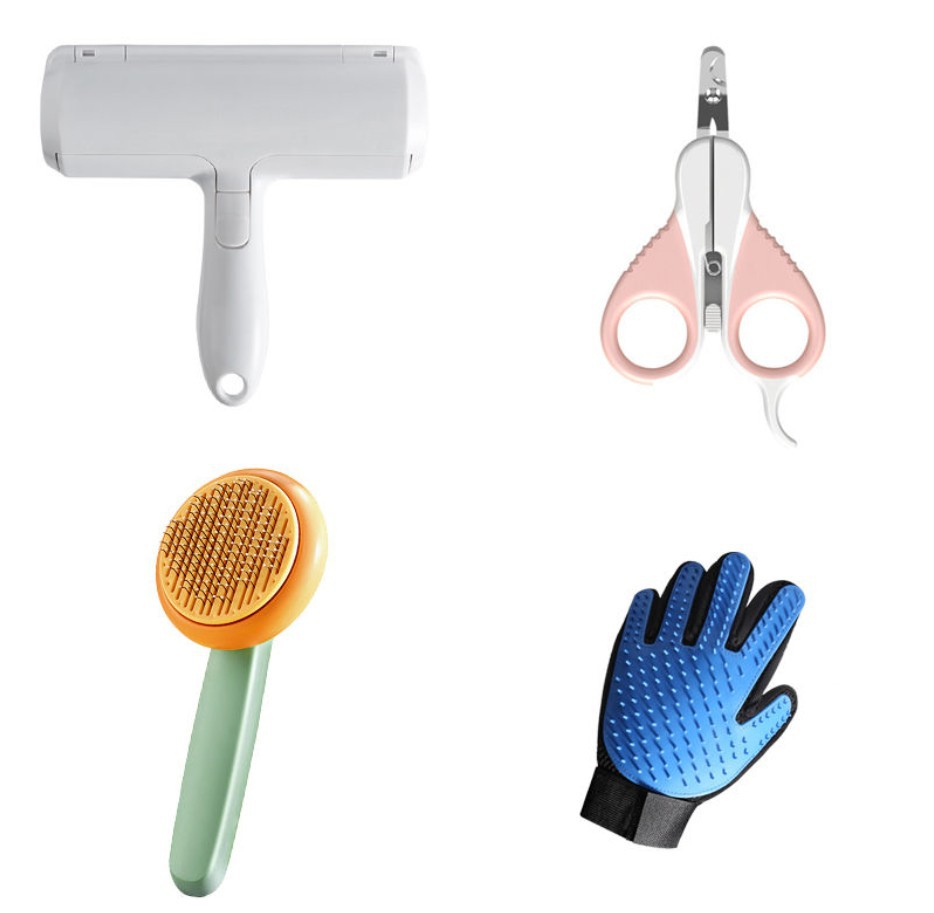 HKM-4960317 Self-Cleaning Pet Comb with Massage Beads for Dog and Cat Hair Removal