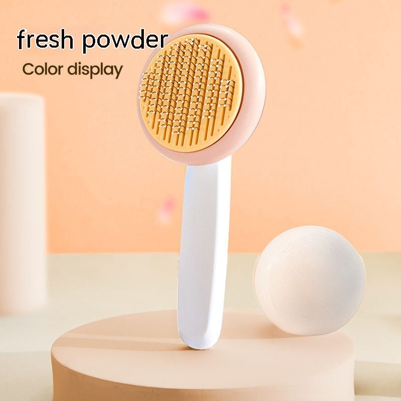 HKM-4960317 Self-Cleaning Pet Comb with Massage Beads for Dog and Cat Hair Removal