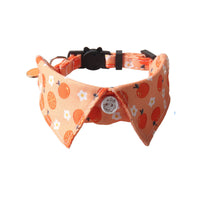 HKM-4960701 Fruit Blossom Series Cat Collar in Various Colors and Patterns, Peach Skin Fabric, 1x28cm