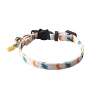 HKM-4960701 Fruit Blossom Series Cat Collar in Various Colors and Patterns, Peach Skin Fabric, 1x28cm