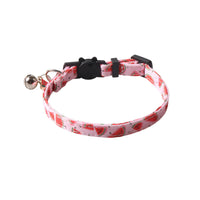 HKM-4960701 Fruit Blossom Series Cat Collar in Various Colors and Patterns, Peach Skin Fabric, 1x28cm