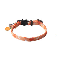 HKM-4960701 Fruit Blossom Series Cat Collar in Various Colors and Patterns, Peach Skin Fabric, 1x28cm