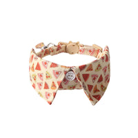 HKM-4960701 Fruit Blossom Series Cat Collar in Various Colors and Patterns, Peach Skin Fabric, 1x28cm