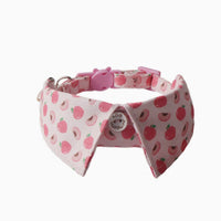 HKM-4960701 Fruit Blossom Series Cat Collar in Various Colors and Patterns, Peach Skin Fabric, 1x28cm