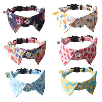 HKM-4960701 Fruit Blossom Series Cat Collar in Various Colors and Patterns, Peach Skin Fabric, 1x28cm