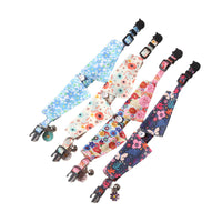 HKM-4960701 Fruit Blossom Series Cat Collar in Various Colors and Patterns, Peach Skin Fabric, 1x28cm