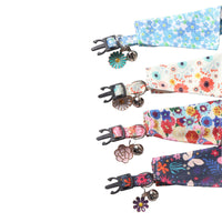 HKM-4960701 Fruit Blossom Series Cat Collar in Various Colors and Patterns, Peach Skin Fabric, 1x28cm