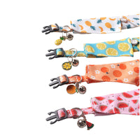 HKM-4960701 Fruit Blossom Series Cat Collar in Various Colors and Patterns, Peach Skin Fabric, 1x28cm