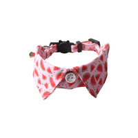 HKM-4960701 Fruit Blossom Series Cat Collar in Various Colors and Patterns, Peach Skin Fabric, 1x28cm
