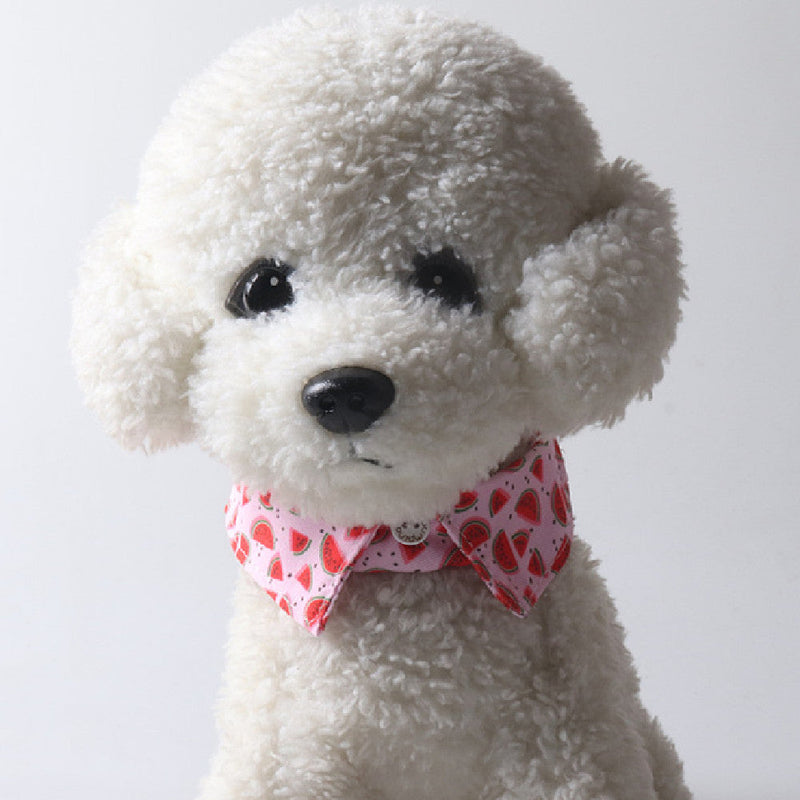 HKM-4960701 Fruit Blossom Series Cat Collar in Various Colors and Patterns, Peach Skin Fabric, 1x28cm
