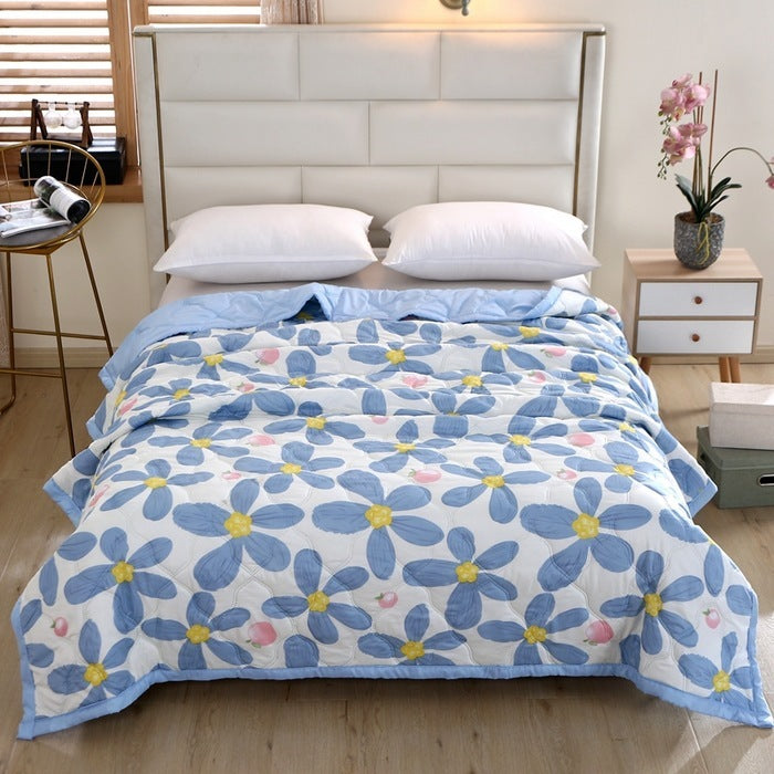 HKM-496083 Washed Cotton Summer Quilt – Lightweight Air Conditioning Blanket in Multiple Sizes