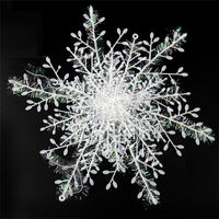 HKM-496211 Brushed Plastic Christmas Snowflake Decorations for Festive Home Accents