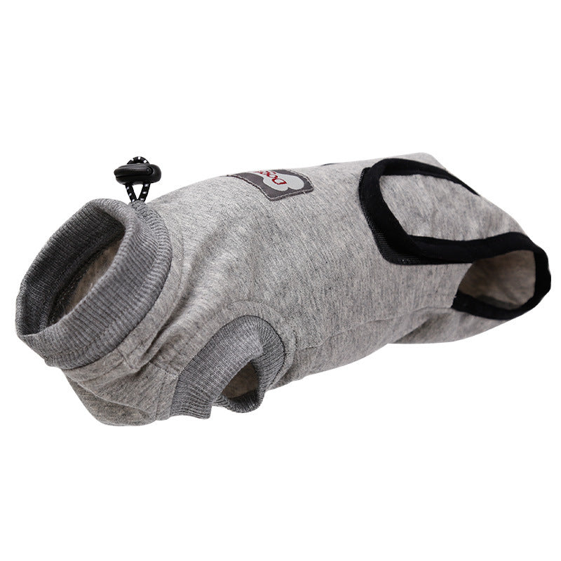 HKM-4962877 Gray Cotton Clothes for Cat Post-Sterilization Recovery - Sizes XXS to M