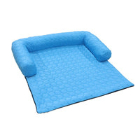 HKM-4963133 Comfortable Blue Ice Silk Dog Bed for All Seasons - Sizes S, XL, 2XL