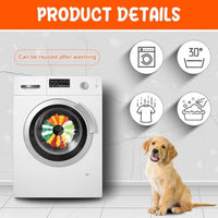 HKM-4964157 Rainbow Polar Fleece Flying Disc Dog Toy for Sniffing and Interactive Play