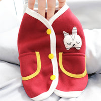 HKM-4965053 Cute Rabbit Cardigan Sweater for Dogs - Cotton Casual Pet Apparel, Sizes S-XXL