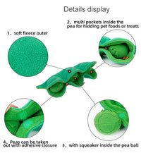 HKM-4965309 Plush Pea Dog Sniffing Toy with Vocalization for Boredom Relief and Teething Fun