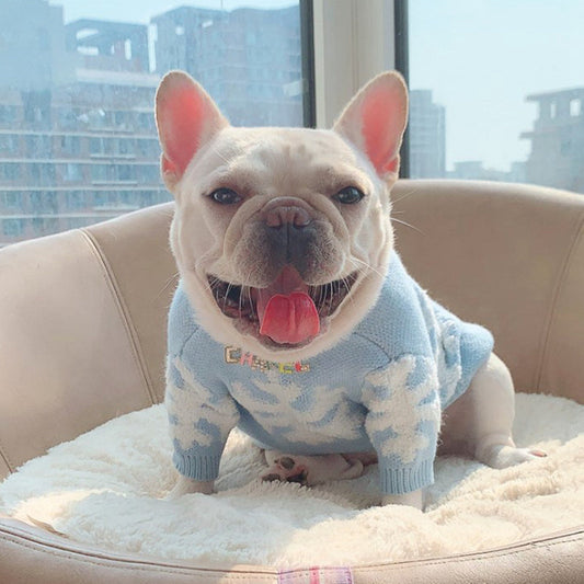 HKM-496659 Cozy Wool Snowflake Sweater for Bichon and Hiromi Cats - Autumn/Winter Edition
