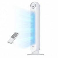 HKM-4967763 2026 DC Motor Tower Fan, 28ft/s High Velocity, 20dB Ultra Quiet, 8 Speeds, 4 Modes, 90° Oscillation, Bladeless, Remote Control, White