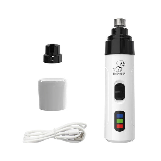 HKM-4968253 Electric Dog Nail Clipper with LED Light - Pet Manicure Scissors Set