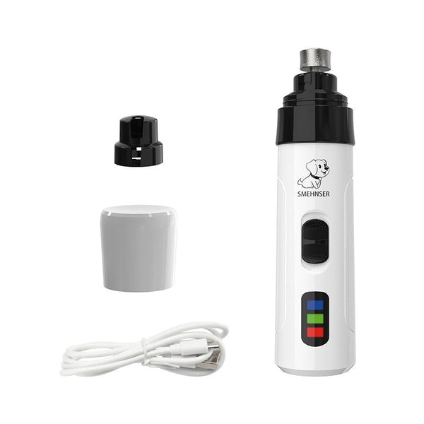 HKM-4968253 Electric Dog Nail Clipper with LED Light - Pet Manicure Scissors Set