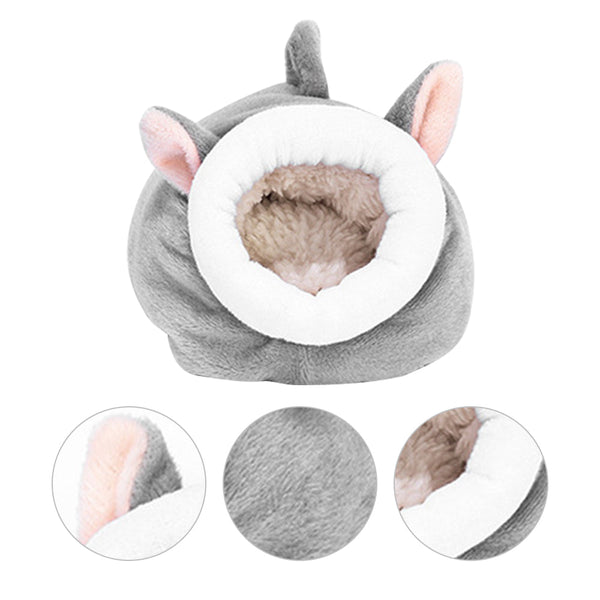 HKM-4968509 Cozy Arctic Velvet Nest Pad for Small Pets Like Hamsters, Chinchillas, and Rabbits
