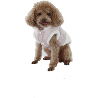 HKM-4968637 Warm Plush Dog Vest with Fur Collar - Soft, Comfortable Pet Clothing in Pink, Navy Blue, Gray, Sizes S-XL