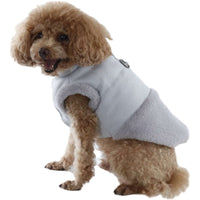 HKM-4968637 Warm Plush Dog Vest with Fur Collar - Soft, Comfortable Pet Clothing in Pink, Navy Blue, Gray, Sizes S-XL