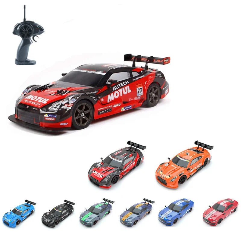 HKM-496915 1/14 Scale 4x4 Remote Control Drifting Car with Lights and Racing Tires - Ideal Gift for Kids