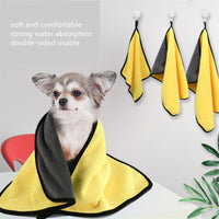 HKM-4969917 Super Absorbent Nano Fiber Pet Bath Towel - Multi-Sized for Dogs and Cats