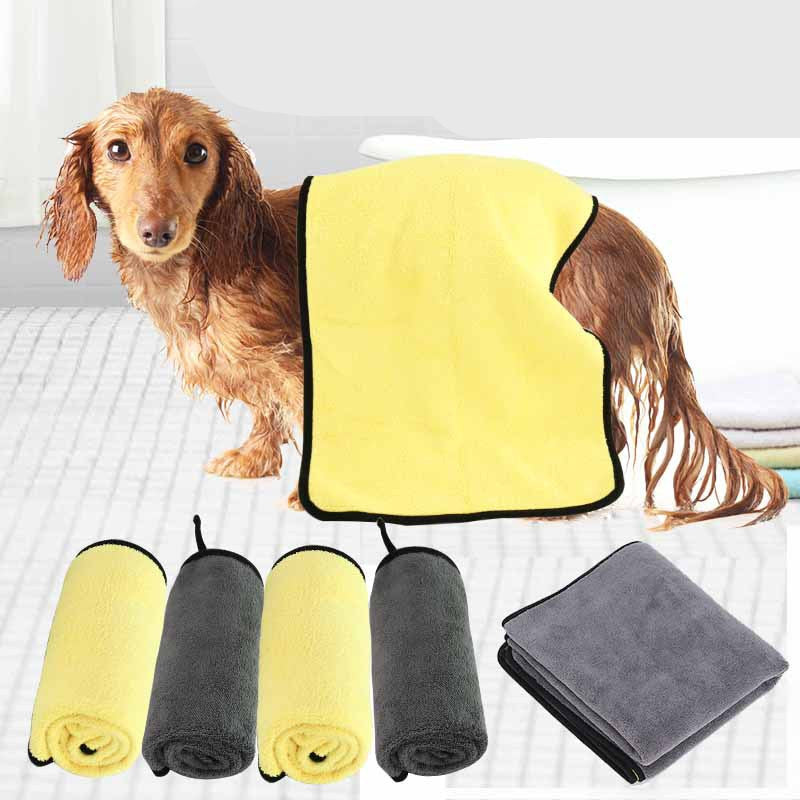 HKM-4969917 Super Absorbent Nano Fiber Pet Bath Towel - Multi-Sized for Dogs and Cats