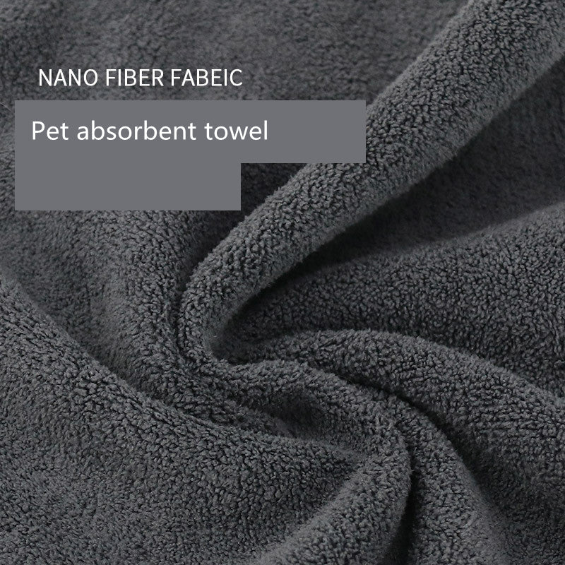 HKM-4969917 Super Absorbent Nano Fiber Pet Bath Towel - Multi-Sized for Dogs and Cats