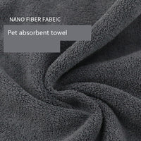 HKM-4969917 Super Absorbent Nano Fiber Pet Bath Towel - Multi-Sized for Dogs and Cats
