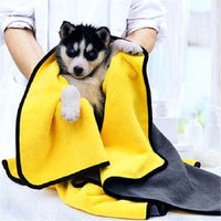 HKM-4969917 Super Absorbent Nano Fiber Pet Bath Towel - Multi-Sized for Dogs and Cats