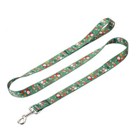 HKM-4970045 Christmas-Themed Pet Collar and Leash Set - Red and Green Polyester Options