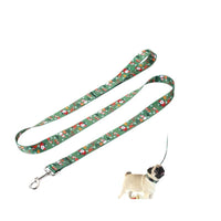 HKM-4970045 Christmas-Themed Pet Collar and Leash Set - Red and Green Polyester Options