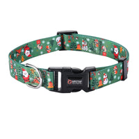 HKM-4970045 Christmas-Themed Pet Collar and Leash Set - Red and Green Polyester Options