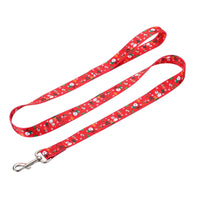 HKM-4970045 Christmas-Themed Pet Collar and Leash Set - Red and Green Polyester Options