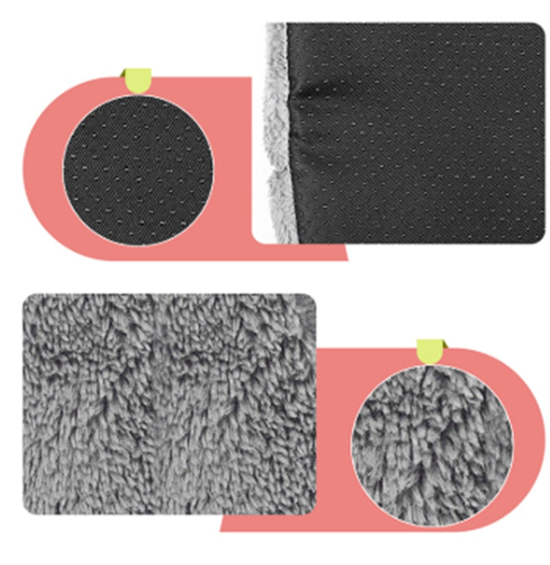 HKM-4970301 Cozy Closed Cat House - Portable Wool Indoor Nest for Small to Medium Pets