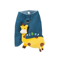 HKM-4974781 Warm Fleece Lined 3D Deer Denim Pullover Vest for Small Dogs and Cats