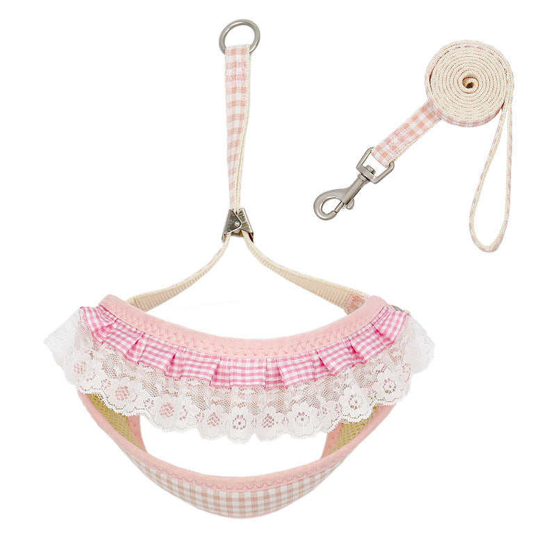 HKM-4975805 Small Dog Vest with Traction Belt and Leash in Multiple Colors