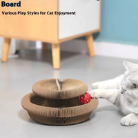 HKM-4976189 Foldable Cat Scratcher Toy for Relaxation and Play - Compact Design