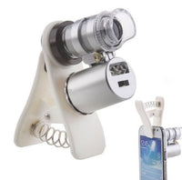 HKM-497619 60X Universal Mobile Phone Microscope Lens with LED Light and UV Currency Detector for iPhone Models