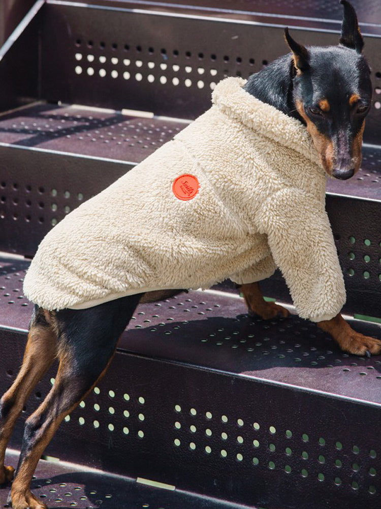 HKM-4976573 Lapel Flannelette Cotton Suit for Small and Medium Dogs in Green Khaki